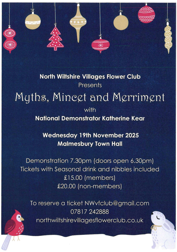 North Wiltshire Villages Flower Club - Myths, Mincet & Merriment